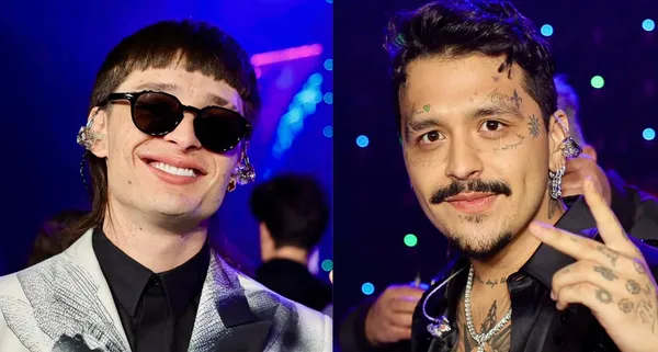 Peso Pluma y Christian Nodal (Foto: Glamour)