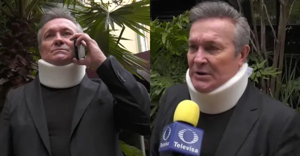 Tras su paso por el reality de cocina de Telemundo, el actor reapareció luciendo un collarín y estas fueron las razones
