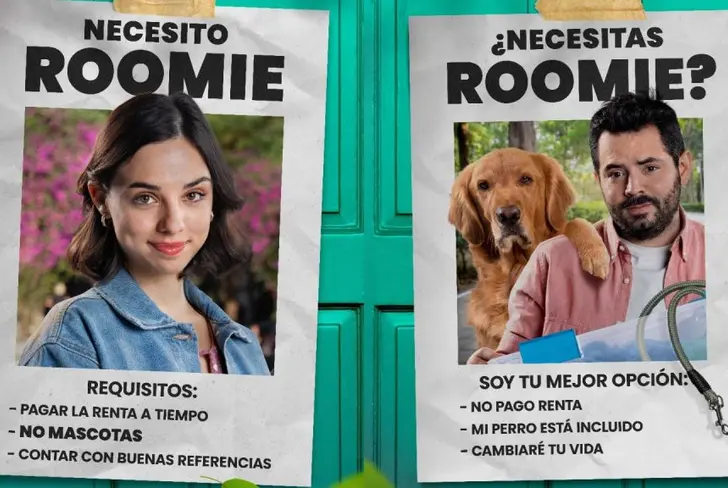 Fiona Palomo y José Eduardo Derbez en 'El Roomie'