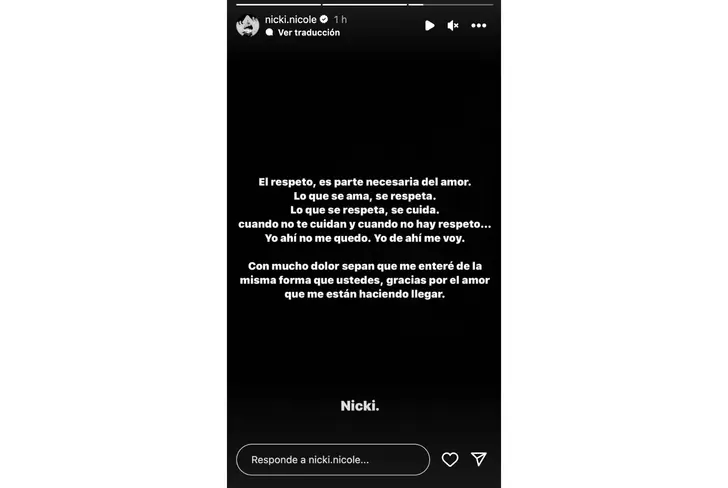 Vía Instagram Nicki Nicole