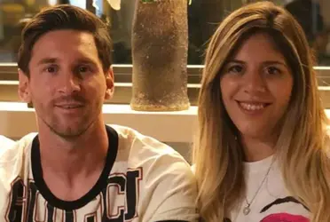 Lionel Messi y su hermana