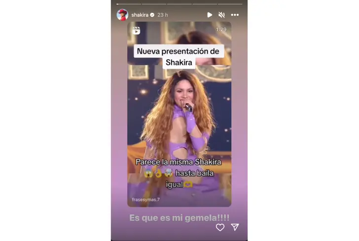 Vía Instagram stories Shakira