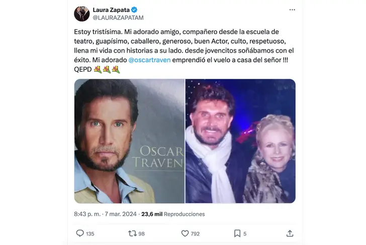 Vía Twitter Laura Zapata