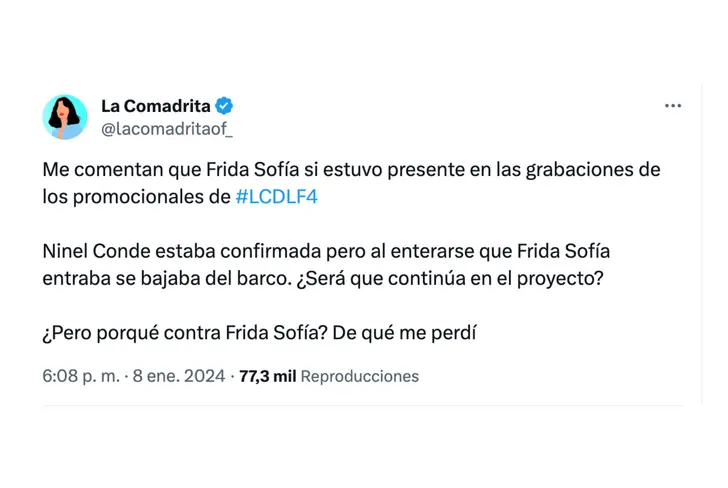 Vía Twitter 'La Comadrita'
