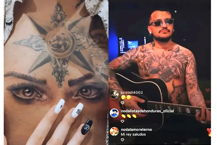 Nodal tatuaje 'ojos de Belinda'