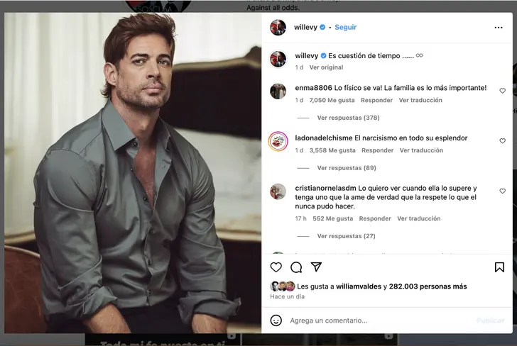Vía Instagram stories William Levy