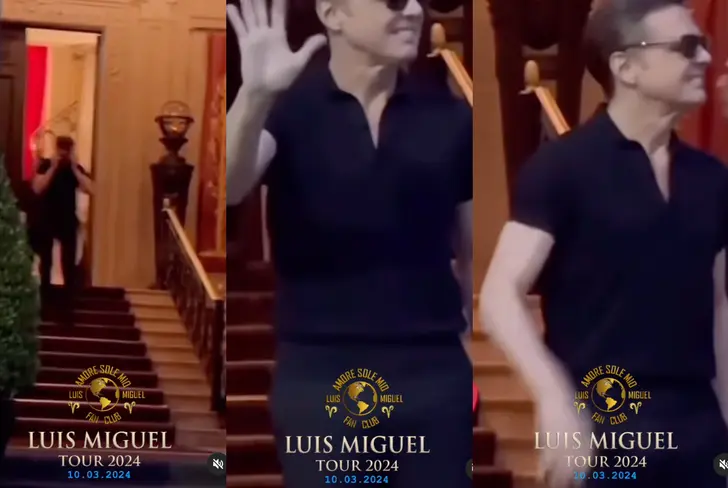 Luis Miguel saludando a sus fans