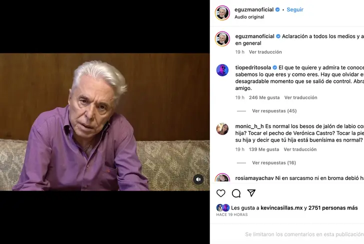 Vía Instagram Enrique Guzmán