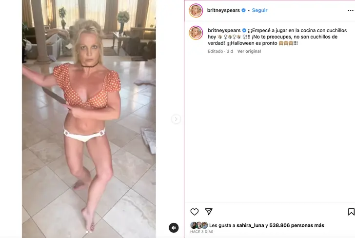 Vía instagram Britney Spears