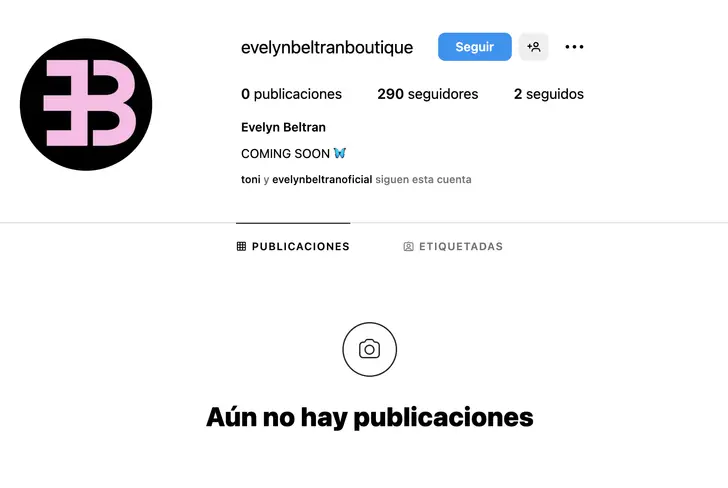 Vía Instagram Evelyn Beltrán boutique