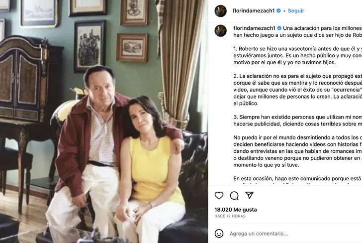 Vía Instagram Florinda Meza