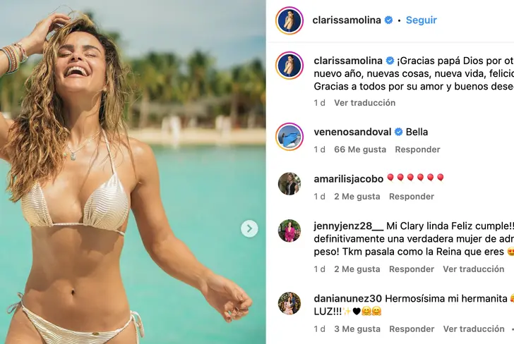 Vía Instagram Clarissa Molina