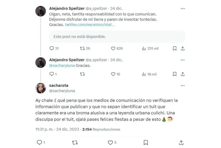 Vía Twitter Alejandro Speitzer