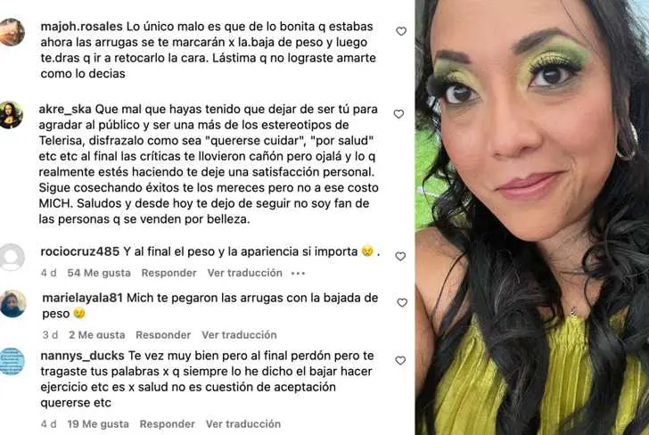 Comentarios vía Instagram Michelle Rodríguez