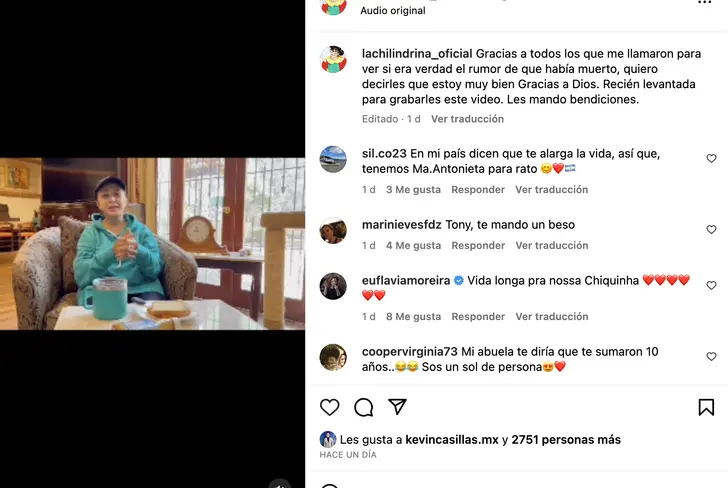 Vía Instagram&nbsp;La Chilindrina
