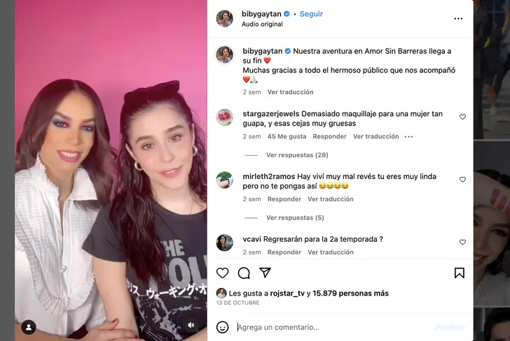 Vía Instagram Biby Gaytán