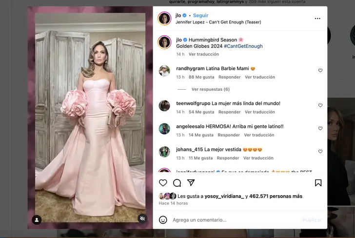 Vía Instagram Jennifer López
