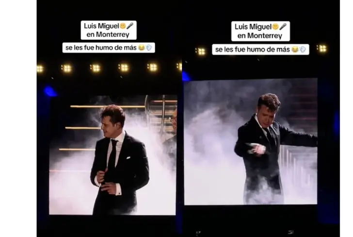 Luis Miguel molesto sobre el escenario