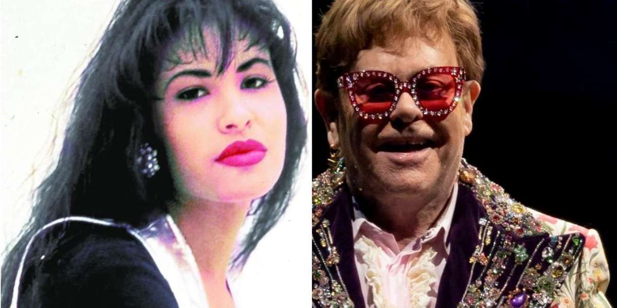 Elton John quedó cautivado por uno de los murales en honor a Selena Quintanilla.