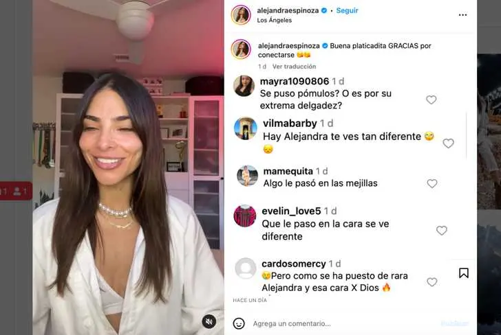 Vía Instagram Alejandra Espinoza