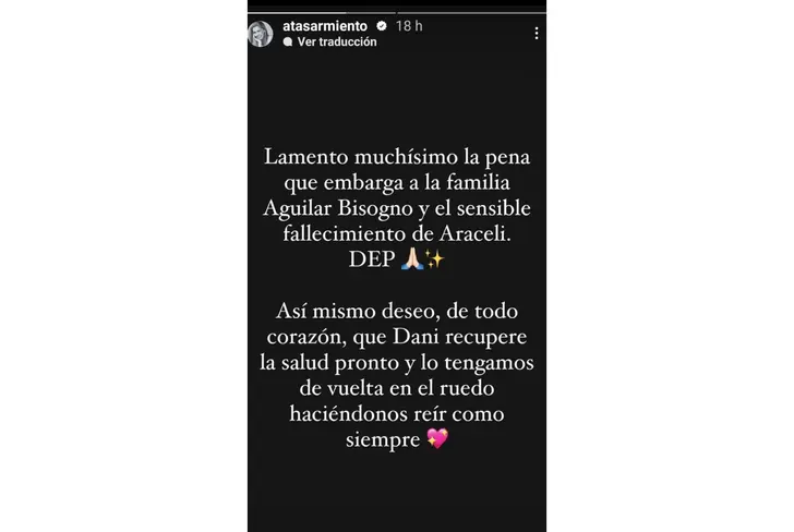 Vía Instagram Atala Sarmiento