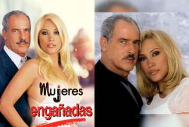 Laura León y Andrés García trabajaron juntos en la telenovela Mujeres Engañadas, en la interpretaban a un matrimonio con dos hijas 